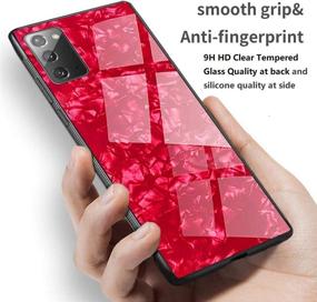 img 3 attached to 🐚 Luhuanx Conch Color Pattern Case for Samsung Galaxy Note 20 (2020) - Slim & Anti-Drop Tempered Glass Cover