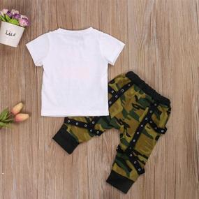 img 2 attached to Boys' Clothing: Camouflage Toddler Pullover Tracksuit Trousers for Stylish Comfort!