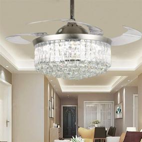 img 2 attached to Cretifity Chandelier Fandelier Retractable Adjustable