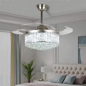 img 3 attached to Cretifity Chandelier Fandelier Retractable Adjustable