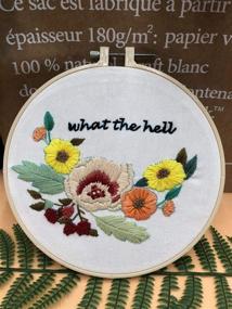 img 1 attached to 🌸 Beginners Adult DIY Craft Project: Louise Maelys Funny Flower Cross Stitch Embroidery Kit - Decorative Needlepoint Kit for Beautiful Gifts