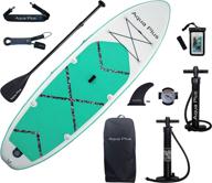 🏄 aqua plus 11ftx33inx6in inflatable stand up paddle board (sup) - suitable for all skill levels, adjustable paddle, double action pump, isup travel backpack, leash, shoulder strap - youth & adult inflatable paddle board logo