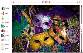 img 1 attached to 🎭 Mardi Gras Wonderland: Carnival-Themed 7x5ft Masquerade Photo Backdrop – Mesmerizing Background for Birthday Parties & Booth Props