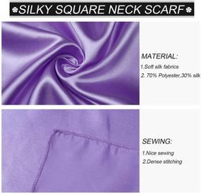 img 3 attached to 🧣 Set of 15 Women's Square Neck Scarves: Assorted Solid Colored Neckerchiefs for Head Wraps and Bandana Styles