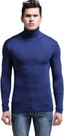 ouruikia men's lightweight thermal shirts: stay warm in style with modal base layer turtleneck long sleeve pullover tops логотип