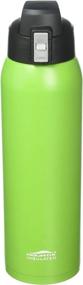 img 2 attached to 💧 Fliptop Aquatix Double Wall Insulated Ultimate Sport Bottle 32 oz - Lime Green Stainless Steel: Stay Hydrated in Style!