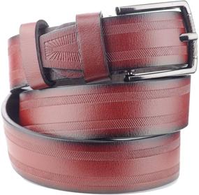 img 2 attached to Eurosport Smooth Bonded Leather Brushed 👔 Men's Belt Collection: Finest Accessories for Style