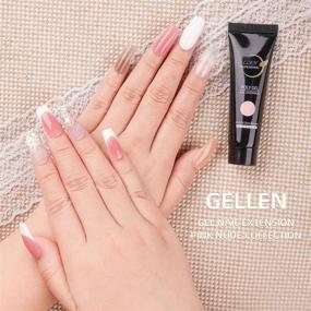 img 1 attached to 💅 Гелевое наращивание ногтей Gellen Poly - Набор укрепляющего геля - 20 г 6 цветов - Натуральный нюдовый розовый - Профессиональное качество салона - Легкое создание дизайна ногтей - Набор для французского маникюра - Все в одном