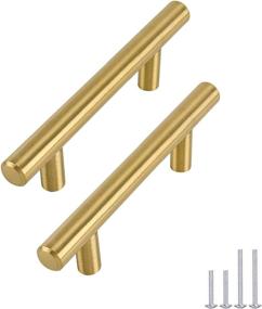 img 4 attached to 🔑 Haliwu 30 Pack/Gold Cabinet Pulls: Elegant Brushed Gold Handles for Kitchen & Dresser Drawers – 3 Inch Hole Center Stainless Steel Hardware