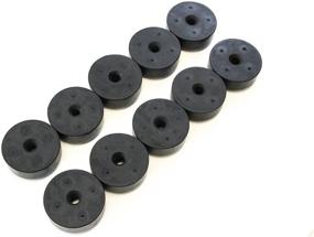 img 1 attached to 10 Rubber Bumpers for Trailer Ramp Door Truck - 2.5 Inch Round Replacement Cargo Stop by Red Hound Auto