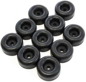 img 4 attached to 10 Rubber Bumpers for Trailer Ramp Door Truck - 2.5 Inch Round Replacement Cargo Stop by Red Hound Auto