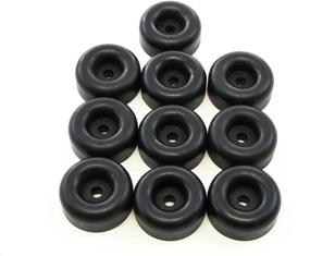 img 2 attached to 10 Rubber Bumpers for Trailer Ramp Door Truck - 2.5 Inch Round Replacement Cargo Stop by Red Hound Auto