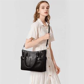 img 2 attached to 👜 S ZONE Leather Satchel Shoulder Handbag: Trendy Women's Handbags & Wallets for Every Occasion