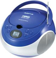 naxa electronics npb-252: portable mp3/cd player with am/fm stereo radio - blue logo