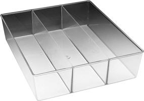 img 1 attached to Efficient Organization: Whitmor 3 Section Small Easy Clean Clear Plastic Resin Drawer Organizer