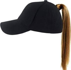 img 4 attached to Muryobao Ponytail Baseball Adjustable Snapback Outdoor Recreation