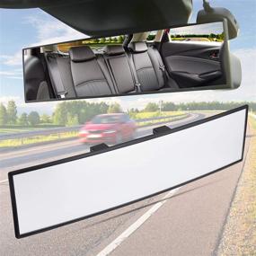 img 4 attached to 🔍 JoyTutus 11.81" Panoramic Convex Rear View Mirror for Universal SUV Trucks - Interior Clip-on Wide Angle Rearview Mirror to Effectively Reduce Blind Spots