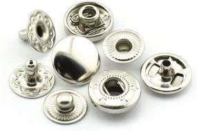 img 2 attached to 🧥 Premium 120 Sets: 10mm Metal Snap Fasteners for Clothing & Leather Crafts