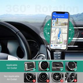 img 1 attached to 📱 ORIbox Phone Car Holder - Powerful Magnetic Air Vent Mount with 360° Rotation, Universal Fit for All Phones