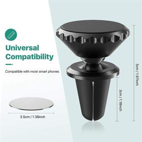 img 3 attached to 📱 ORIbox Phone Car Holder - Powerful Magnetic Air Vent Mount with 360° Rotation, Universal Fit for All Phones