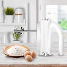 img 3 attached to 🔌 2020 Upgrade 5 Speeds Hand Mixer Electric - Powerful 180W Handheld Mixer with Turbo Button for Cakes, Dough, Batters, Meringues & More