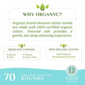 img 1 attached to Organyc 100% Organic Cotton Makeup Pads – Natural Unbleached Makeup Remover Rounds (Pack of 70)