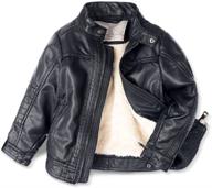 children's motorcycle leather 🧒 jacket by ljyh - boys' clothing logo