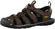 👞 men's keen clearwater leather sandal in magnet - performance athletic shoes logo