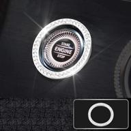 💎 блестящий topdall кристалловый блинг авто кнопка запуска двигателя ремень кольцо серебряная наклейка - совместимо с mercedes-benz logo