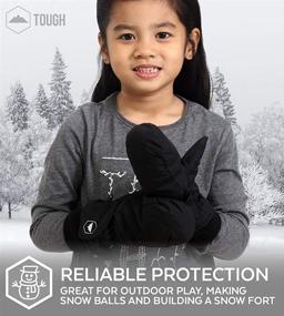 img 2 attached to ❄️ Waterproof Kids Winter Mittens - Toddler Snow &amp; Ski Mittens for Boys &amp; Girls - Children &amp; Youth Mitts Gloves