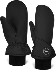 img 4 attached to ❄️ Waterproof Kids Winter Mittens - Toddler Snow &amp; Ski Mittens for Boys &amp; Girls - Children &amp; Youth Mitts Gloves