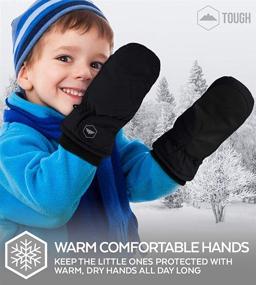 img 3 attached to ❄️ Waterproof Kids Winter Mittens - Toddler Snow &amp; Ski Mittens for Boys &amp; Girls - Children &amp; Youth Mitts Gloves