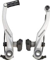 🚴 experience unmatched stopping power with shimano br-t4000 silver rear v-brake for mountain bicycles logo