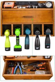 img 3 attached to 🔌 Power Tool Organizer with Storage and Charging Functionality