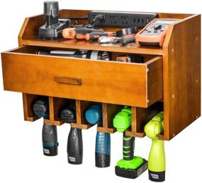 img 4 attached to 🔌 Power Tool Organizer with Storage and Charging Functionality