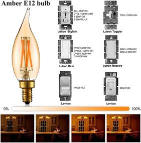 img 3 attached to LiteHistory Dimmable 2200K Amber Candelabra