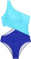 👙 sweatyrocks women's one shoulder cutout monokini - stylish swimsuit swimwear for a unique look logo
