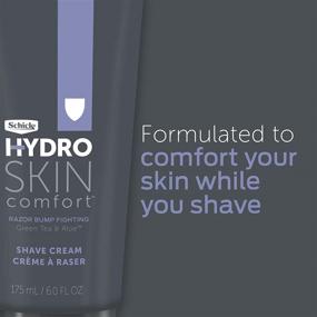 img 1 attached to 🪒 Schick Hydro Skin Comfort Men's Shaving Cream: Green Tea & Aloe, Pack of 2