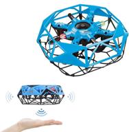 🚁 dopomt hand operated drone for kids: mini ufo flying ball toy with 360° rotating led lights - perfect indoor/outdoor fun gift! logo