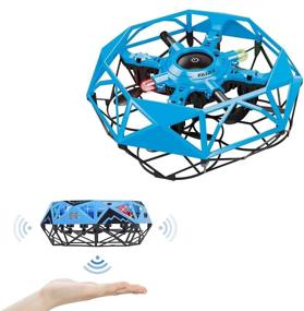 img 4 attached to 🚁 DOPOMT Hand Operated Drone for Kids: Mini UFO Flying Ball Toy with 360° Rotating LED Lights - Perfect Indoor/Outdoor Fun Gift!