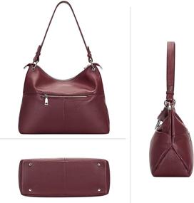 img 1 attached to 👜 Стильные и практичные: O173E черные сумки на плечо через тело для женщин - идеальные сумки хобо с кошельками.