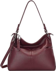 img 4 attached to 👜 Стильные и практичные: O173E черные сумки на плечо через тело для женщин - идеальные сумки хобо с кошельками.