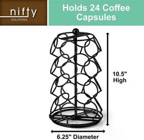 img 2 attached to Организуйте ваши кофейные капсулы с помощью держателей Nifty Solutions Nifty Carousel - Me & Large, черный