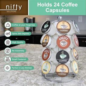 img 1 attached to Organize Your Coffee Pods with Nifty Solutions Nifty Carousel Holders - Me & Large, Black