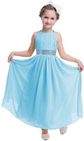 img 4 attached to 🌹 Charming Happy Rose Bling Sequins Chiffon Dresses for Girls