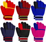 🧤 cooraby magic stretchy kids gloves: non-slip winter knitted gloves for boys and girls logo