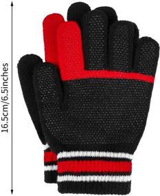 img 2 attached to 🧤 Cooraby Magic Stretchy Kids Gloves: Non-Slip Winter Knitted Gloves for Boys and Girls