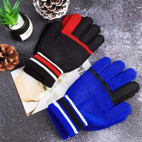 img 1 attached to 🧤 Cooraby Magic Stretchy Kids Gloves: Non-Slip Winter Knitted Gloves for Boys and Girls