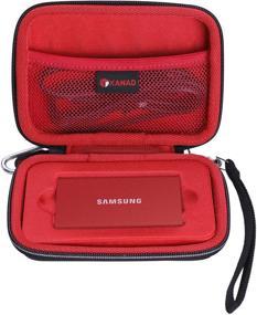 img 3 attached to 🔒 XANAD Protective Case for Samsung T7/ T7 Touch 1TB 2TB 500GB USB 3.2 SSD (Outer Black, Inner Red)