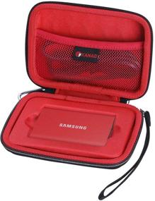 img 4 attached to 🔒 XANAD Protective Case for Samsung T7/ T7 Touch 1TB 2TB 500GB USB 3.2 SSD (Outer Black, Inner Red)